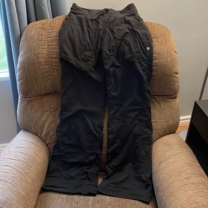 Black Lululemon *Lined* Studio Pants